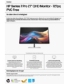HP Series 7 Pro 27 inch QHD Monitor - 727pq PVC Free