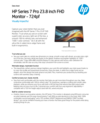 HP Series 7 Pro 23.8 inch FHD Monitor - 724pf