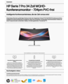 HP Series 7 Pro 34 inch WQHD Conferencing Monitor - 734pm PVC Free