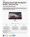HP Series 7 Pro 27 inch QHD Thunderbolt 4 Monitor - 727pu PVC Free