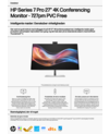 HP Series 7 Pro 27 inch 4K Conferencing Monitor - 727pm PVC Free