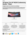 HP Series 7 Pro 34 inch WQHD Conferencing Monitor - 734pm