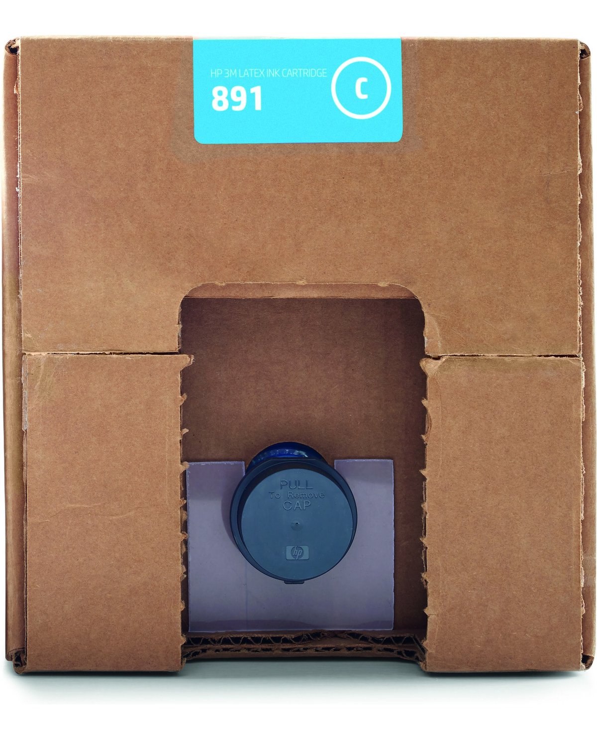 folie 1 von 1, vergrößern, hp 3m 891 latex-druckerpatrone, 10 liter, cyan