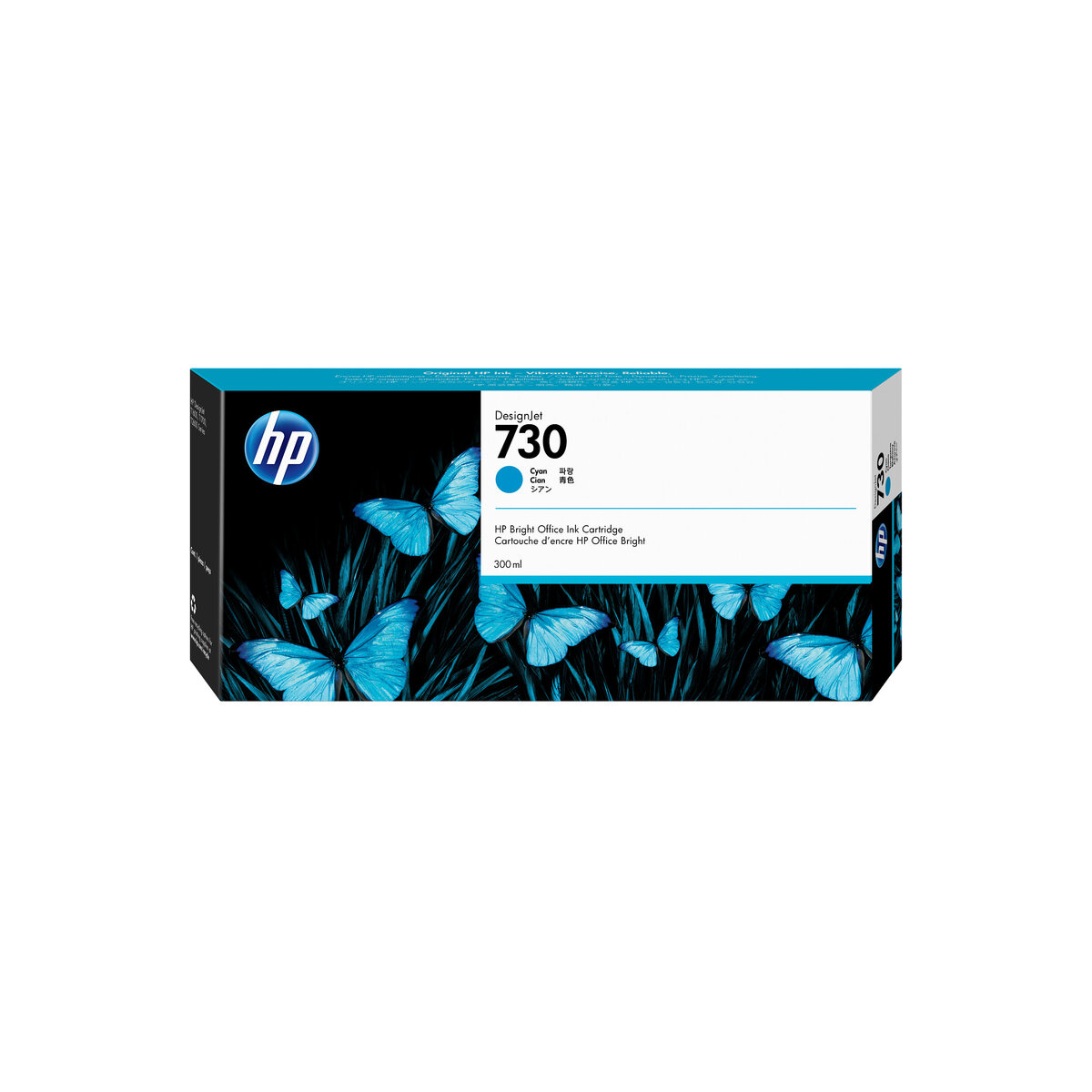 folie 1 von 3, vergröĂern, hp 730 designjet druckerpatrone cyan 300 ml