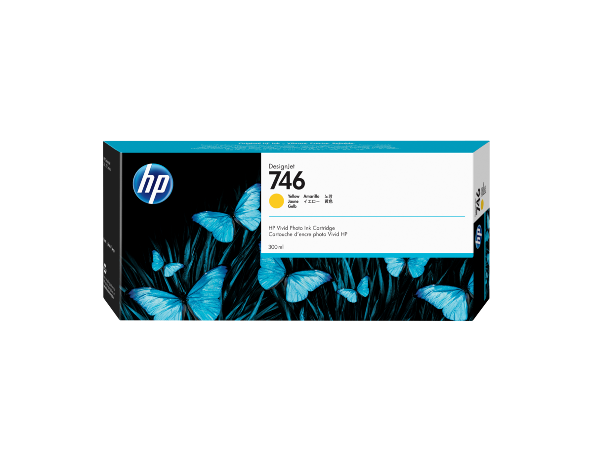 folie 1 von 10, vergrößern, hp 746 gelb designjet tintenpatrone, 300 ml