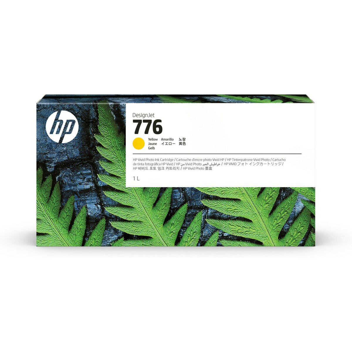 slide 1 of 1, show larger image, hp 776 1-liter yellow ink cartridge