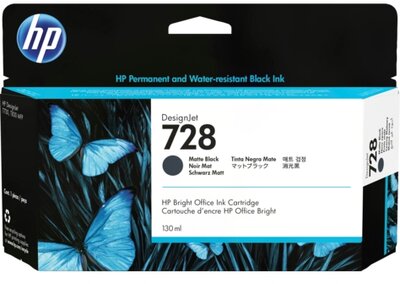Original HP 728 Gelb Tintenpatrone – 300 Ml, Für DesignJet T730/T830 Großformatdrucker, Hohe Kapazität