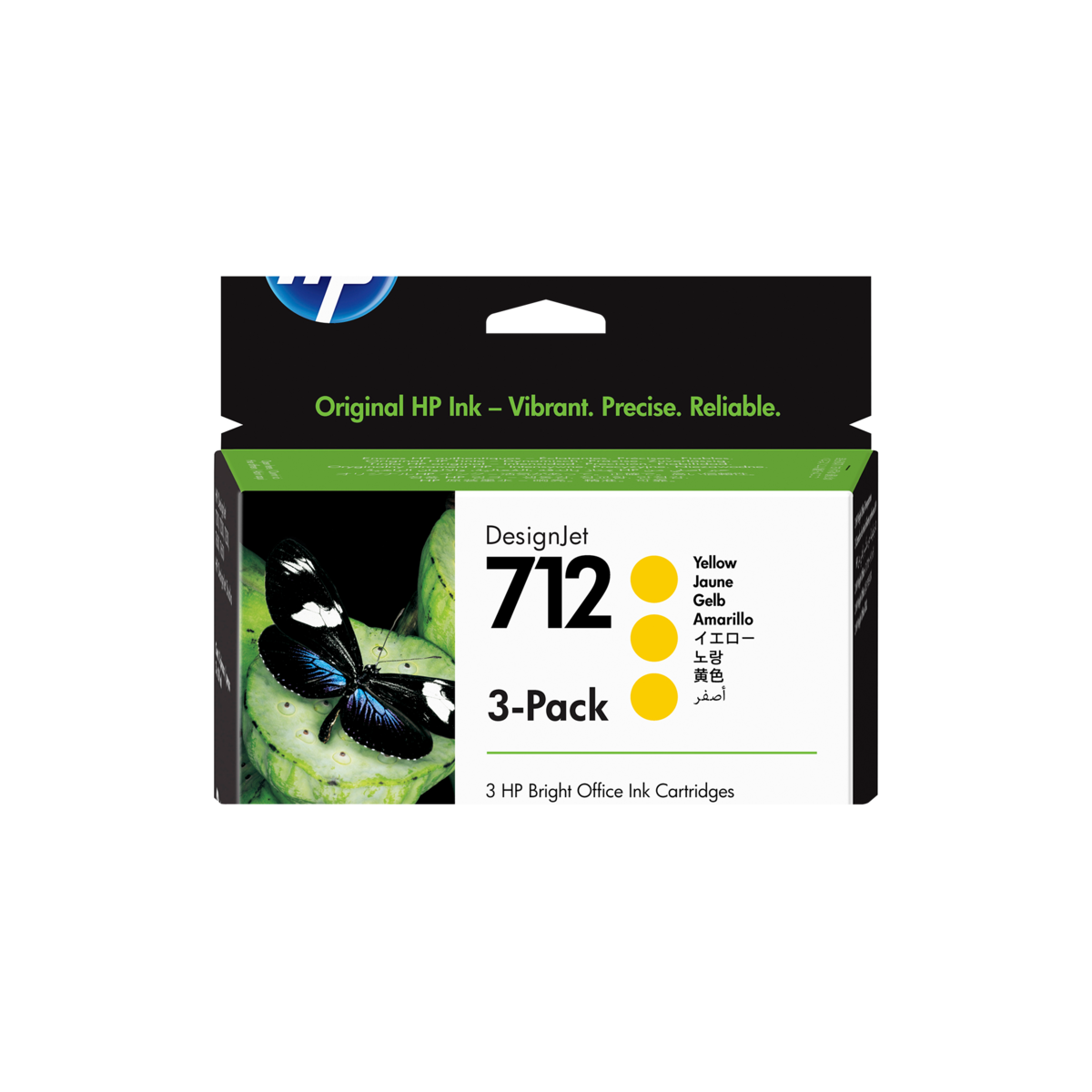 folie 1 von 2, vergrößern, hp 712 3er-pack gelb designjet druckerpatrone, 29 ml