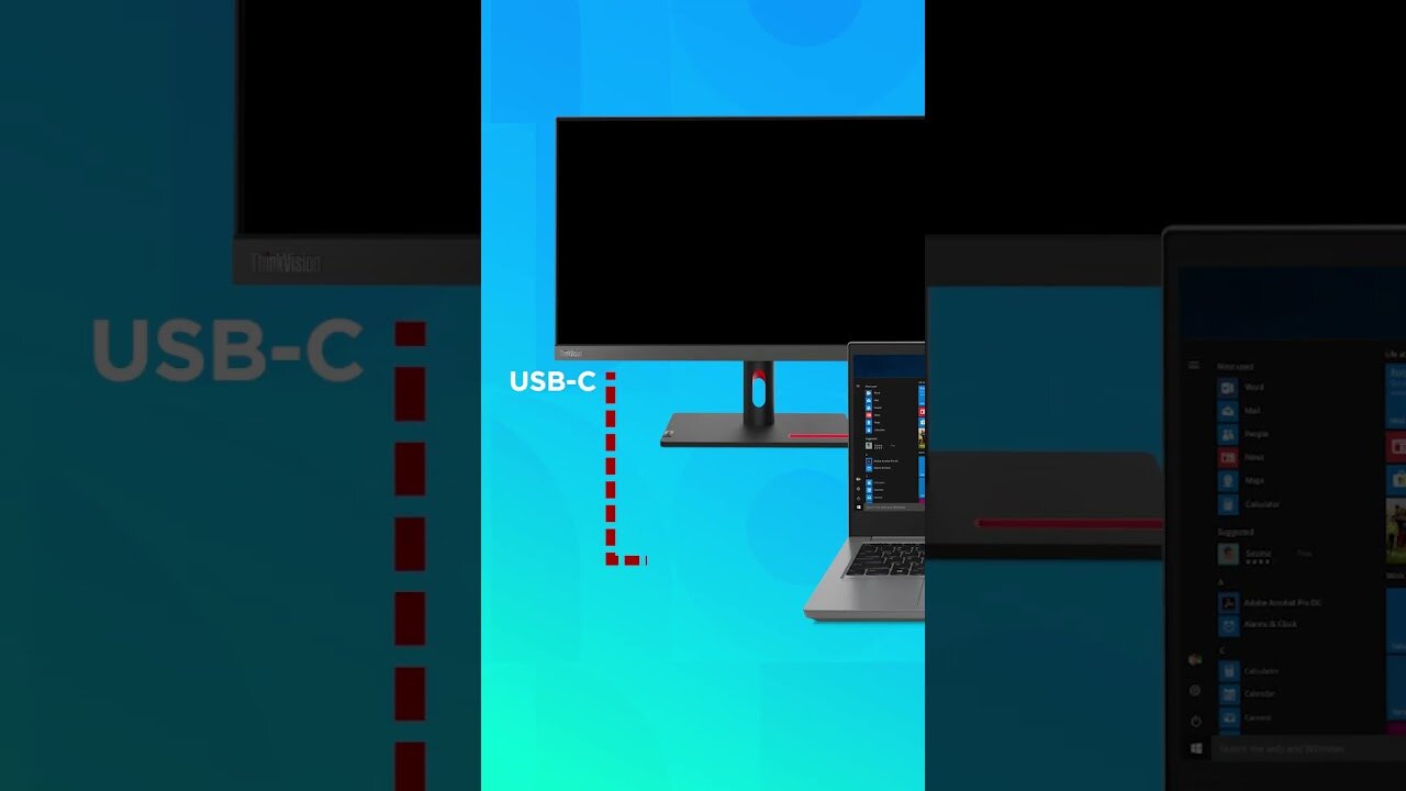 folie 1 von 6, vergrößern, thinkvision p32pz-30 32" uhd mini-led usb-c docking-monitor