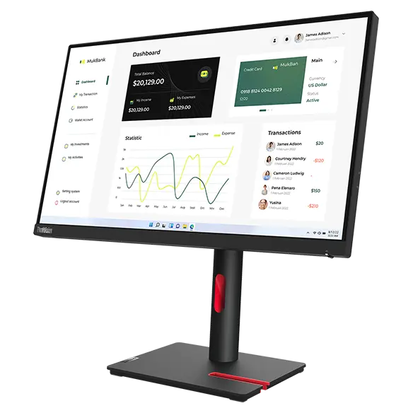 folie 1 von 5, vergrößern, thinkvision t23i-30 23" fhd-monitor