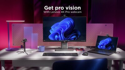 slide {0} of {1}, zoom in, Lenovo 4K Pro Webcam