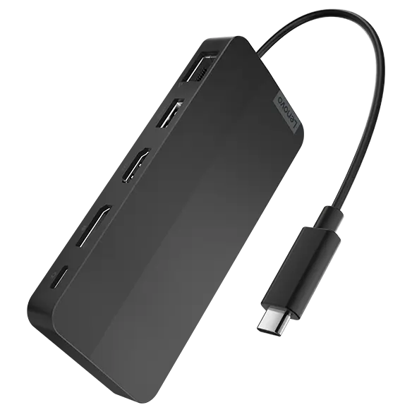 folie 5 von 6, vergrößern, lenovo usb-c-reisedock für zwei displays (mit netzteil)