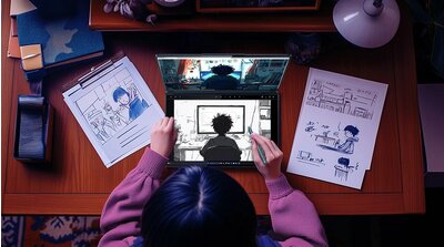 AI-forsynet hekseri med dobbelt skærm