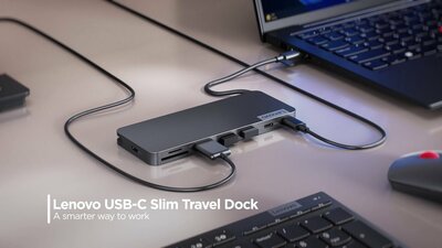 folie 1 von 6, vergrößern, flaches lenovo usb-c-reisedock