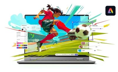Øg produktiviteten med IdeaPad og Adobe Express Premium