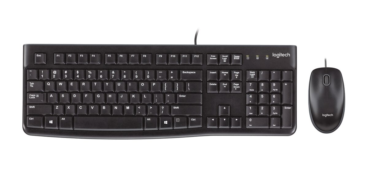 slide 1 di 5, mostra immagine ingrandita, mk120 corded keyboard and mouse combo