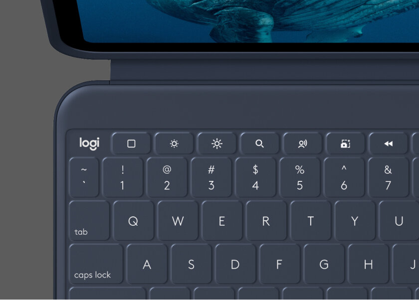 Logitech Rugged Combo 4 - keyboard and folio case - classic blue Input ...