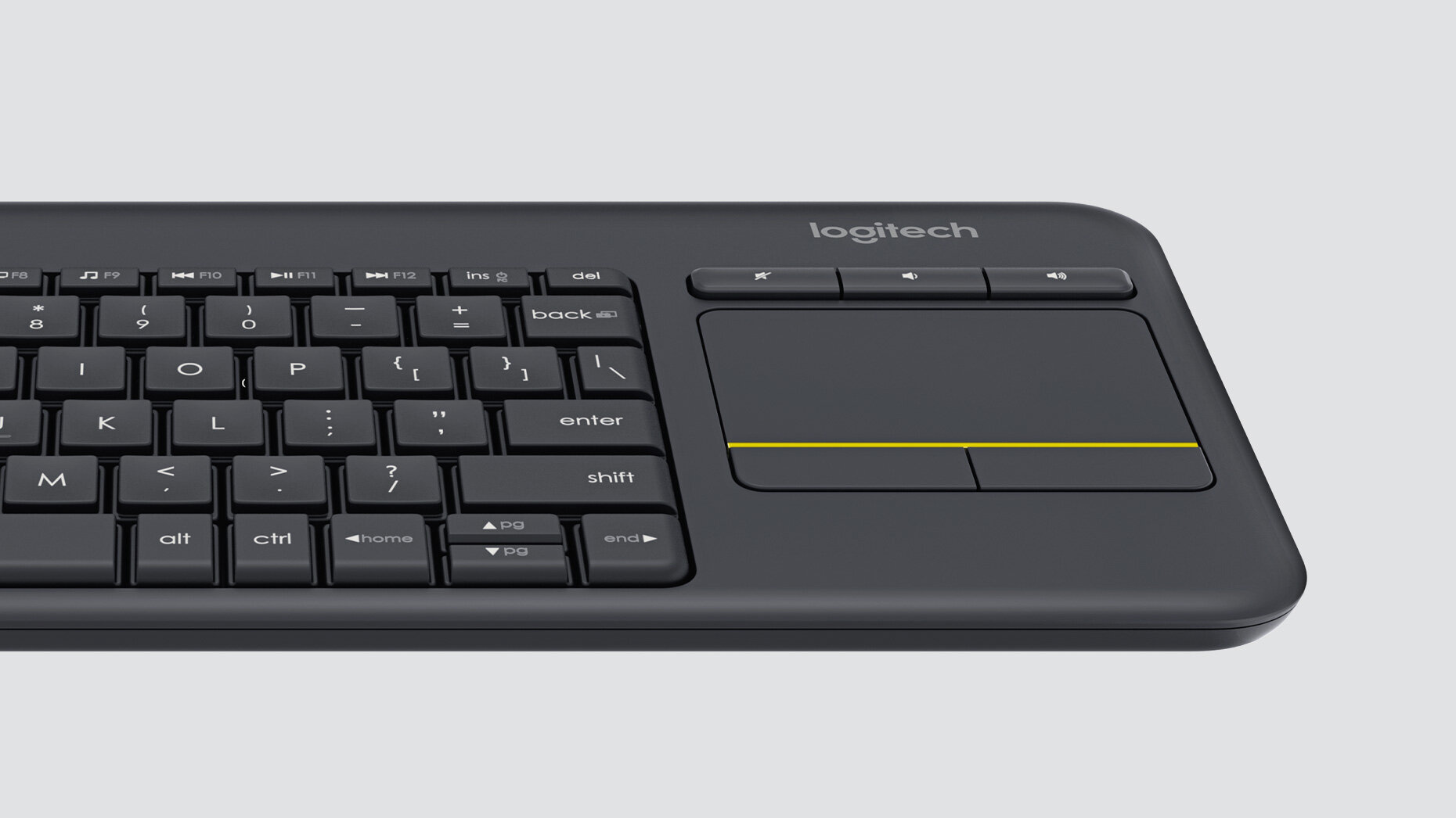 Logitech® | Wireless Touch K400 Plus - Tastatur - trådløs - 2.4 GHz - Nordisk - hvid