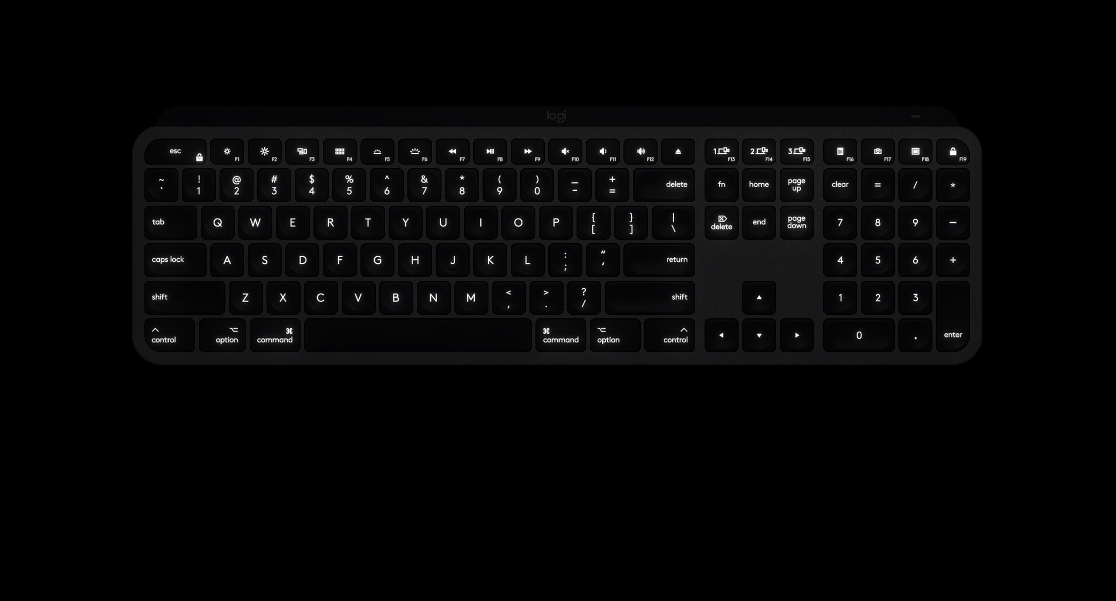 Logitech MX Keys for Mac Keyboard backlit wireless Bluetooth, 2