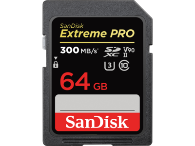 SanDisk 64GB Extreme PRO UHS-II SDXC Memory Card, 300MB/s Read 
