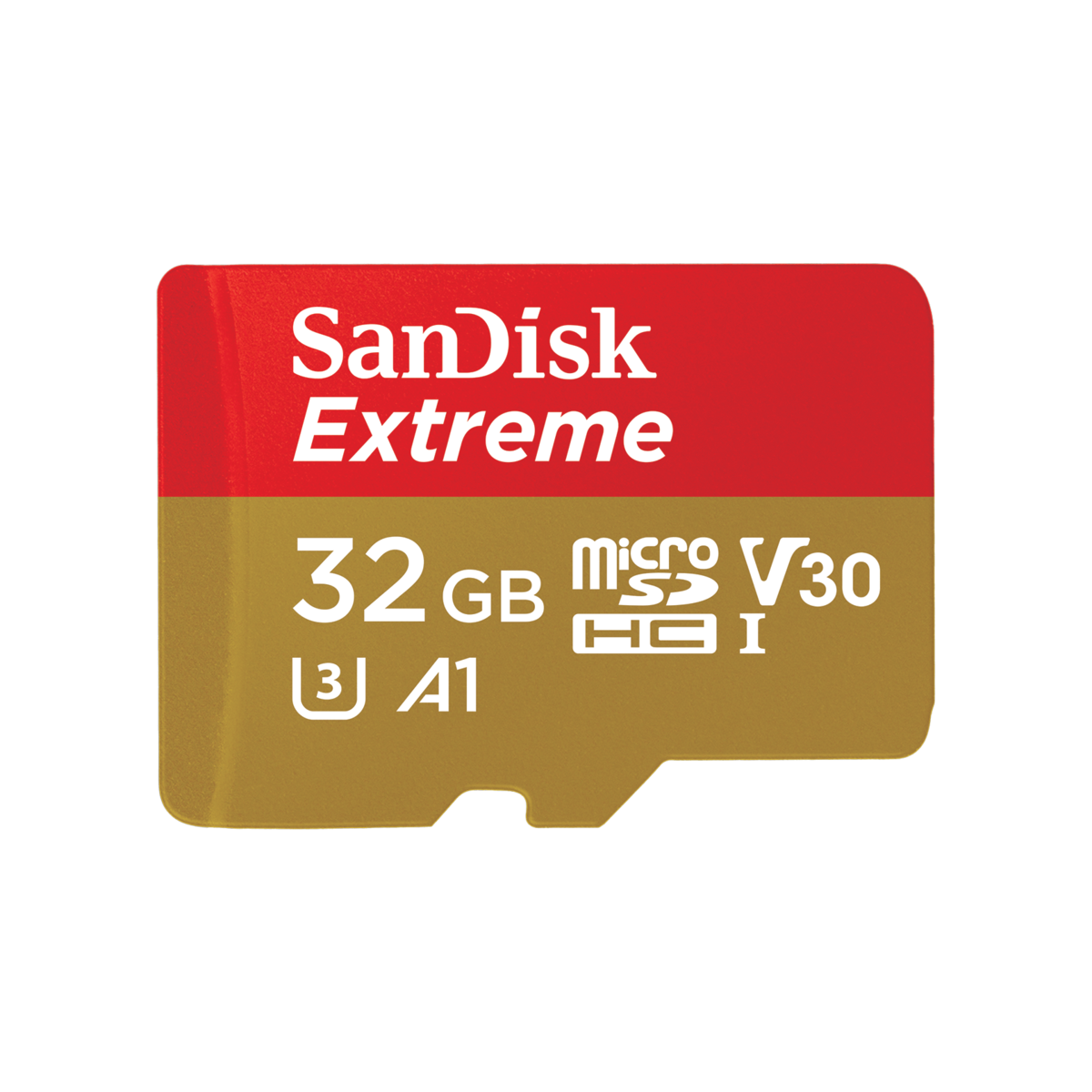SanDisk 32GB Extreme microSDHC UHS-I Memory Card with Adapter - 100MB/s,  U3, V30, 4K UHD, A1, Micro SD Card - SDSQXAF-032G-GN6MA