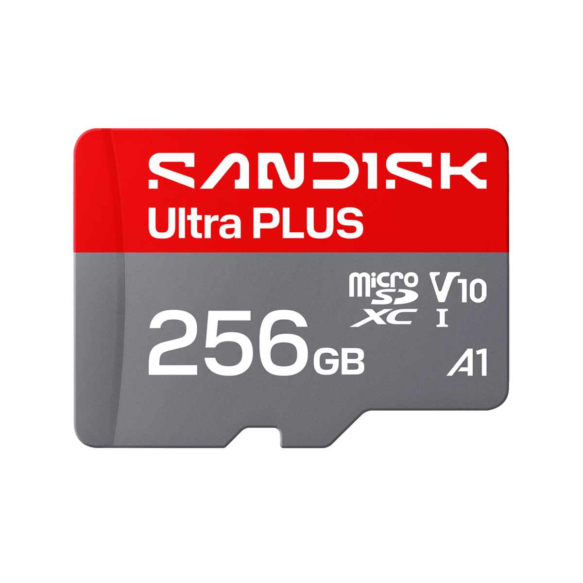 SANDISK 256GB Ultra PLUS microSD UHS I Memory Card, Read Speeds up