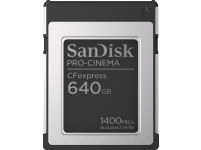 640GB GL- SanDisk PRO-CINEMA CFexpress<sup>™</sup> Type B Card