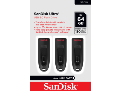 SanDisk Ultra<sup>®</sup> USB 3.0 Flash Drive 64GB