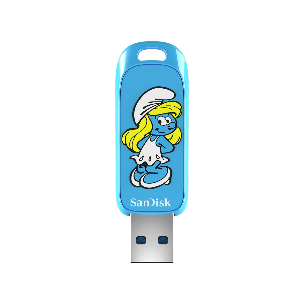 folie 1 von 2, vergrößern, sandisk smurf usb flash drive, smurfette edition - 256gb
