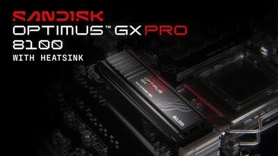 slide {0} of {1}, zoom in, SANDISK Optimus GX PRO 8100 NVMe SSD - with Heatsink - 2TB