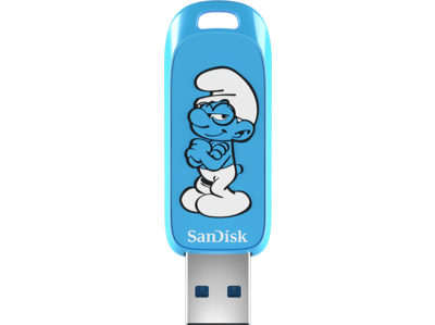 SanDisk Smurf USB Flash Drive, Brainy Smurf Edition - 64GB