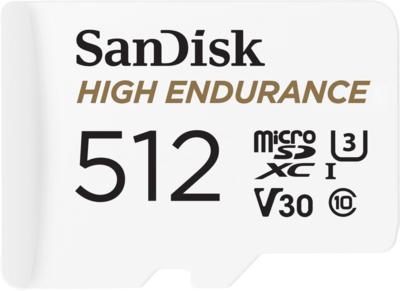 512GB- SanDisk High Endurance microSD<sup>™</sup> Card