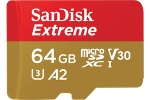 SanDisk Extreme microSD UHS-I Card - 64GB