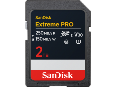 SanDisk Extreme PRO SDHC<sup>™</sup> and SDXC<sup>™</sup> UHS-I Card - 2TB