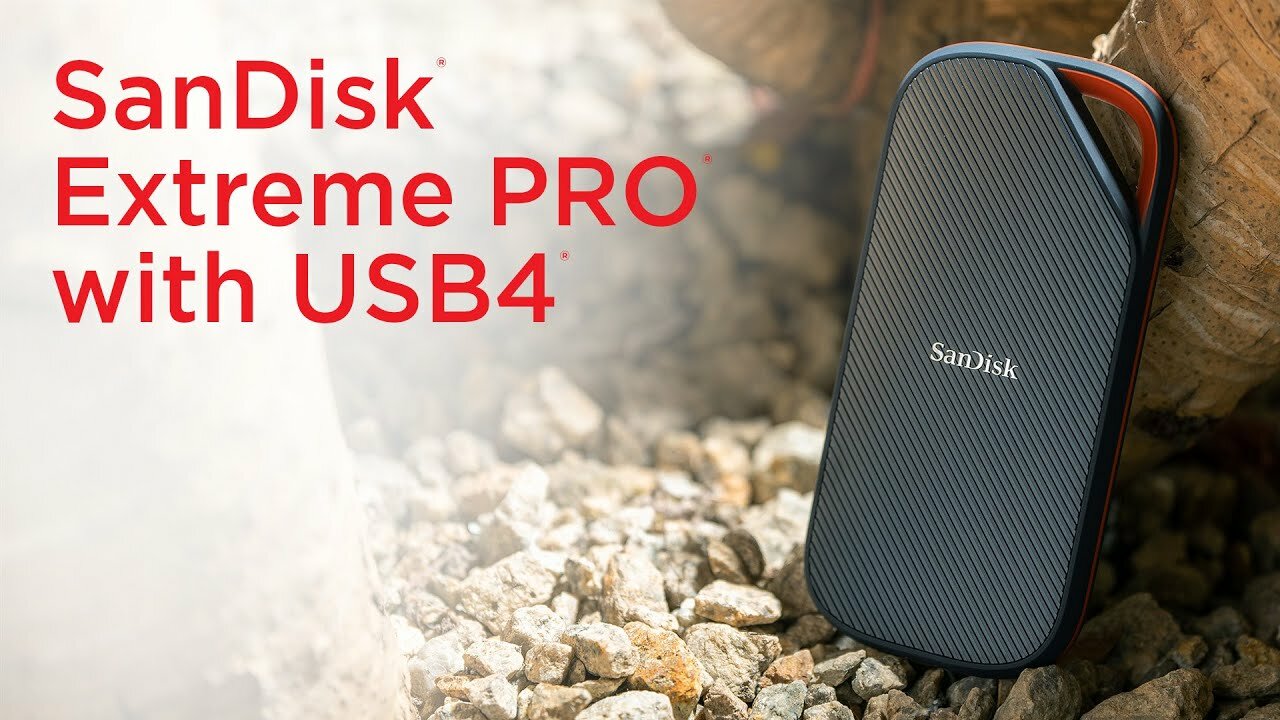 SANDISK Extreme PRO USB4 SSD - 4TB - Szary - Zewnętrzny dysk