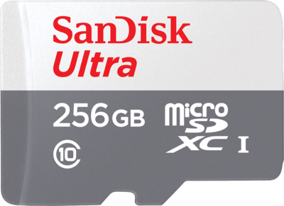 SanDisk Ultra<sup>®</sup> microSDXC<sup>™</sup> UHSI card with Adapter – 256GB
