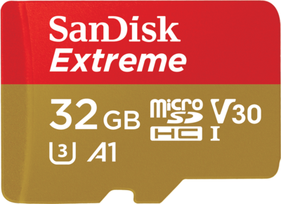 SanDisk Extreme<sup>®</sup> microSDHC<sup>™</sup> UHS-I Card – 32GB
