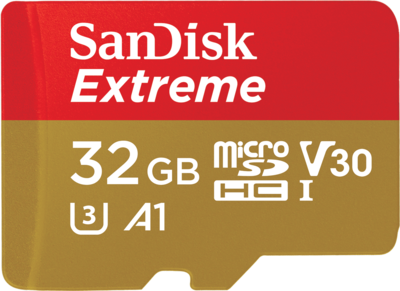 بطاقة SanDisk Extreme® microSDHC™ UHS-I – سعة 32 جيجابايت