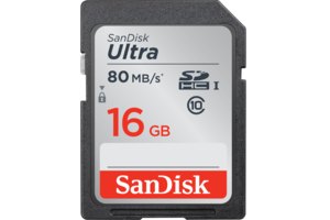 SanDisk Ultra<sup>®</sup> SDXC<sup>™</sup> UHS-I Card - 16GB