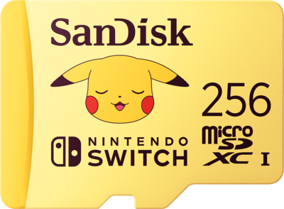 SanDisk Pokémon<sup>™</sup> Pikachu microSD<sup>™</sup> Card - 256GB