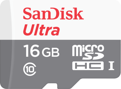 SanDisk Ultra<sup>®</sup> microSDHC<sup>™</sup> UHS-I Card with Adapter - 16GB