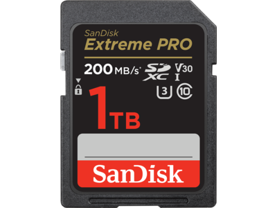 SanDisk Extreme PRO<sup>®</sup> SDHC<sup>™</sup> And SDXC<sup>™</sup> UHS-I Card - 1TB