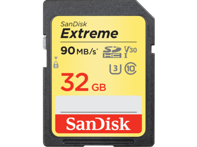 SanDisk Extreme SDHC 90MB/s UHS-I Memory Card - 32GB