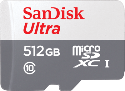 SanDisk Ultra<sup>®</sup> microSDXC<sup>™</sup> UHSI card with Adapter – 512GB