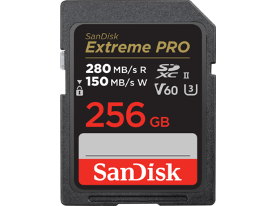 SanDisk 256GB Extreme PRO UHS-II V60 SDXC Memory Card SDSDXEP-256G