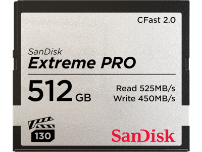 SanDisk Extreme Pro CFast 2.0 Memory Card - 512GB
