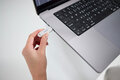 slide {0} of {1}, zoom in, SanDisk Phone Drive with USB-C - 128GB Arctic White