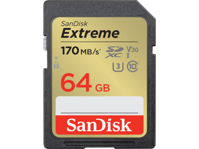 SanDisk Extreme SDXC UHS-I - 64GB