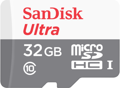 SanDisk Ultra<sup>®</sup> microSDHC<sup>™</sup> UHS-I Card with Adapter - 32GB