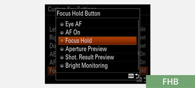 Customizable focus hold button